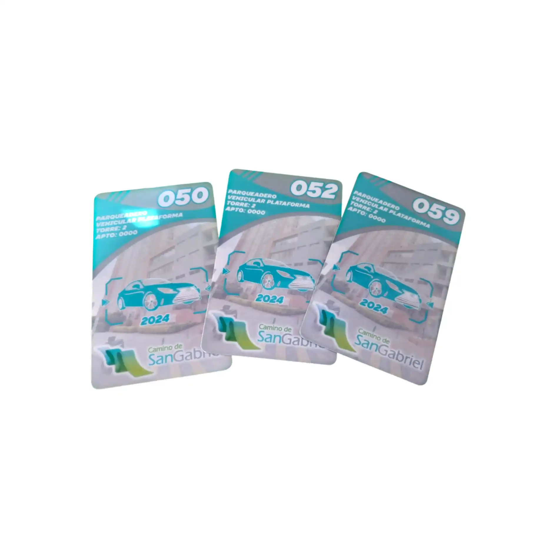 Tarjetas plásticas en PVC para control de residentes